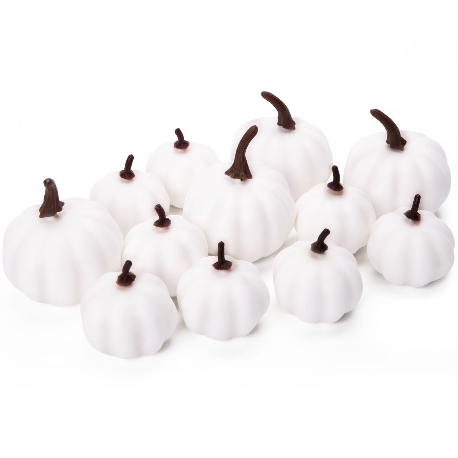 Amazon.com: LOVEINUSA Artificial Pumpkins, 12PCS White Fake